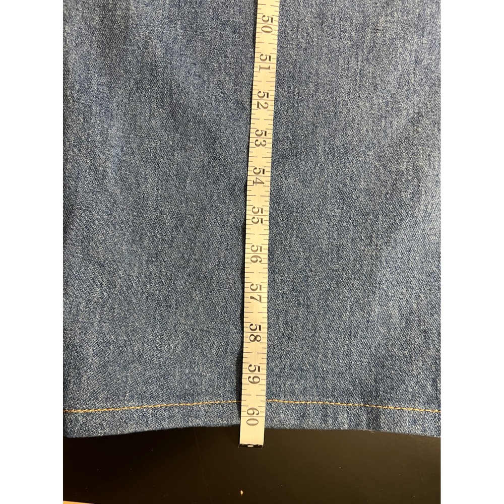 Dickies Men Denim Bib Overalls Medium Wash Indigo W4168E9 40x30 Workwear Regular - Picture 8 of 12